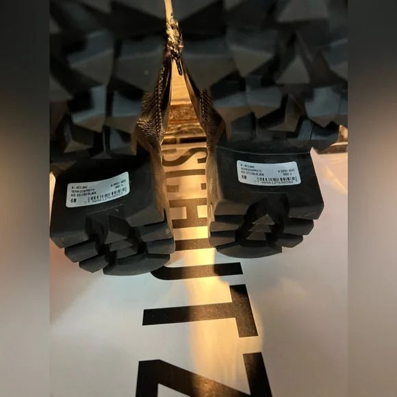 NWT Schutz Black Lace up Boots - Picture 6 of 10